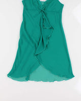 Y2k 00s LVER Green Mesh Lingerie Dress - M