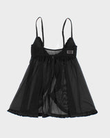 Y2k 00s La Senza Black Mesh Lingerie Cami - S