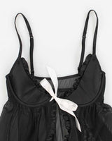 Y2k 00s La Senza Black Mesh Lingerie Cami - S