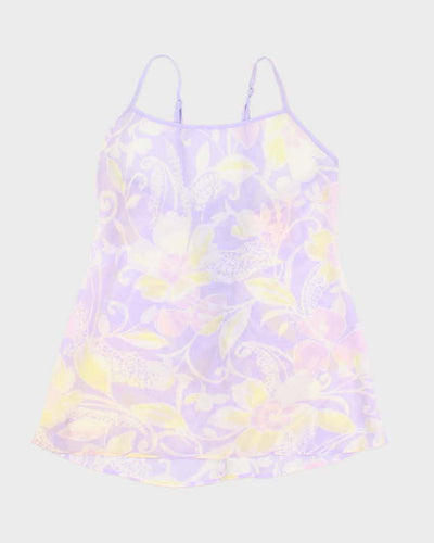 Y2k 00s La Vie En Rose Mesh Lace Up Cami - S