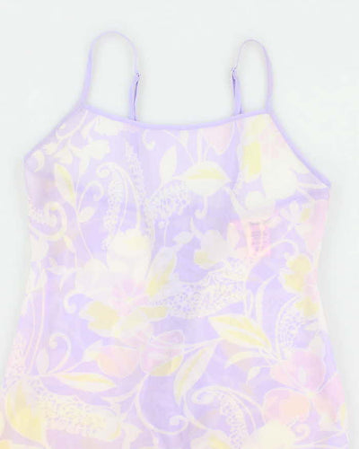 Y2k 00s La Vie En Rose Mesh Lace Up Cami - S