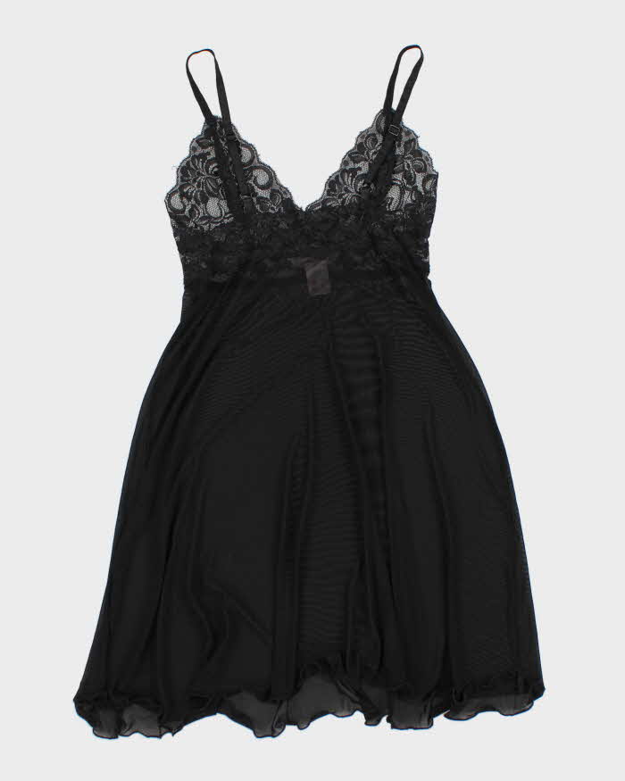 Y2k 00s La Vie En Rose Mesh Slip Dress - M