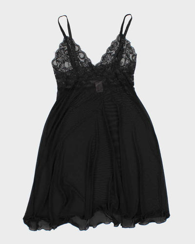 Y2k 00s La Vie En Rose Mesh Slip Dress - M