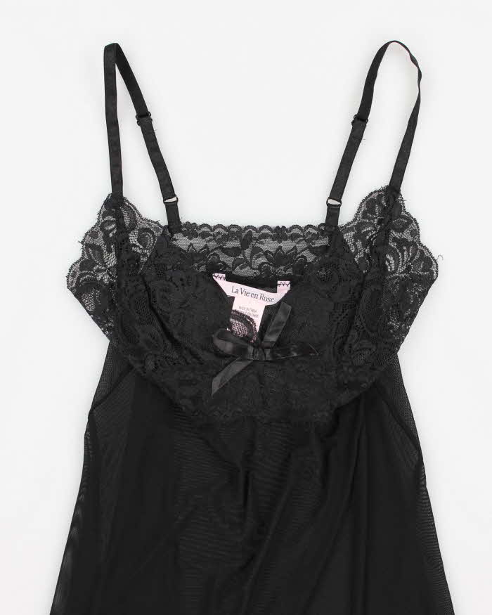 Y2k 00s La Vie En Rose Mesh Slip Dress - M