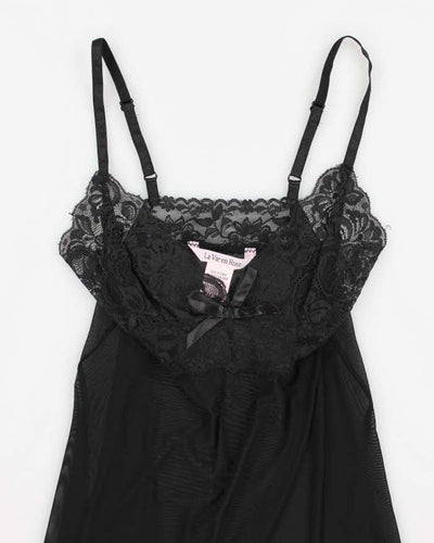 Y2k 00s La Vie En Rose Mesh Slip Dress - M