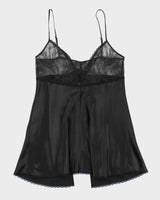 Y2k 00s Victoria's Secret Black Silk Cami - L