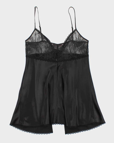 Y2k 00s Victoria's Secret Black Silk Cami - L