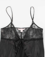 Y2k 00s Victoria's Secret Black Silk Cami - L