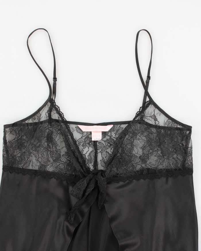 Y2k 00s Victoria's Secret Black Silk Cami - L