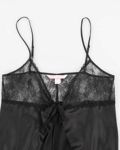 Y2k 00s Victoria's Secret Black Silk Cami - L