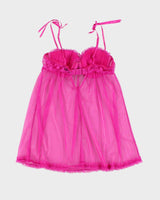 Y2k 00s La Senza Pink Mesh Lingerie Cami Top - M
