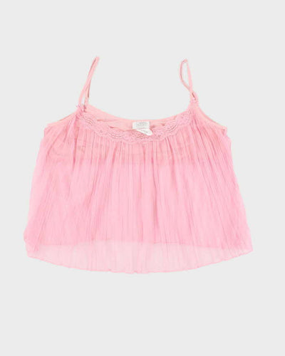 90s La senza Pink Mesh Cami Top - L