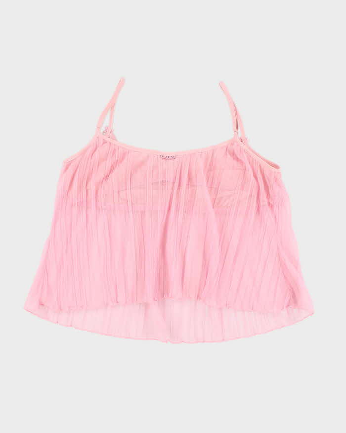 90s La senza Pink Mesh Cami Top - L