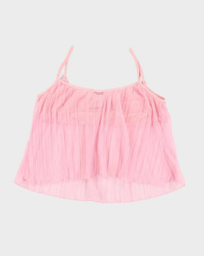 90s La senza Pink Mesh Cami Top - L