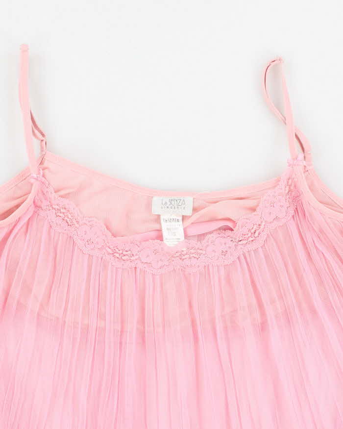 90s La senza Pink Mesh Cami Top - L