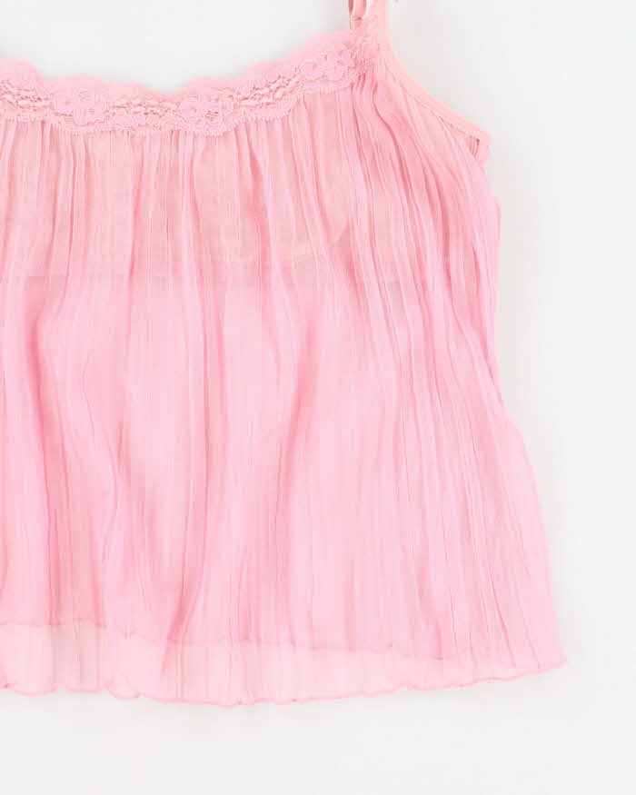 90s La senza Pink Mesh Cami Top - L