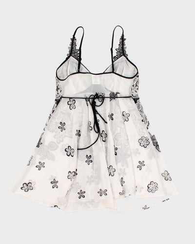 90s In Bloom Pink Mesh Floral Cami - S