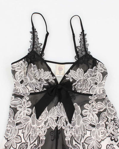90s In Bloom Pink Mesh Floral Cami - S