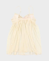 Y2k 00s La Vie En Rose Yellow Mesh Lingerie  Top - M
