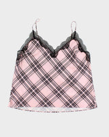 Y2k 00s Victoria's Secret Pink Check Cami - L