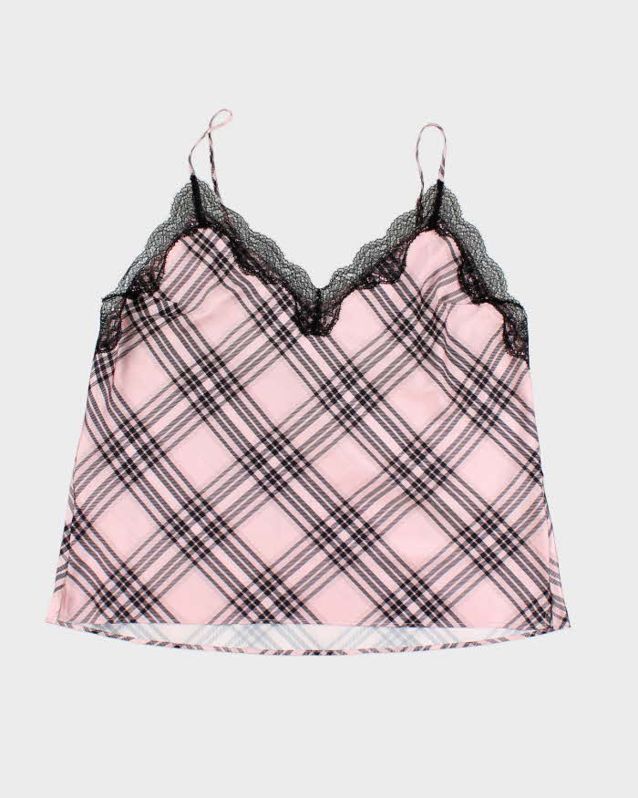 Y2k 00s Victoria's Secret Pink Check Cami - L