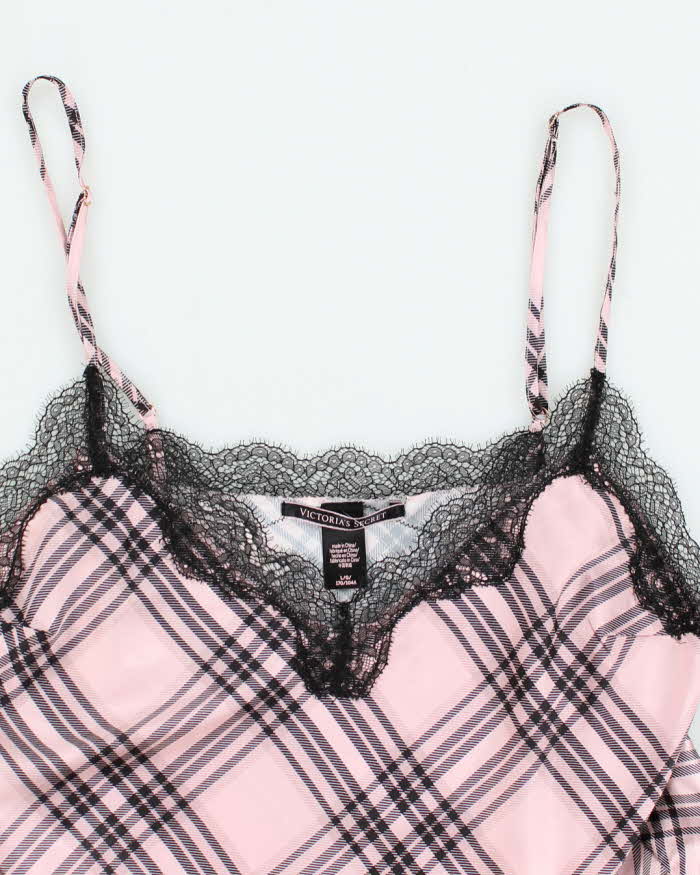 Y2k 00s Victoria's Secret Pink Check Cami - L