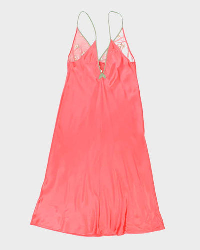 Vintage Malizia Pink Slip Maxi Dress - M