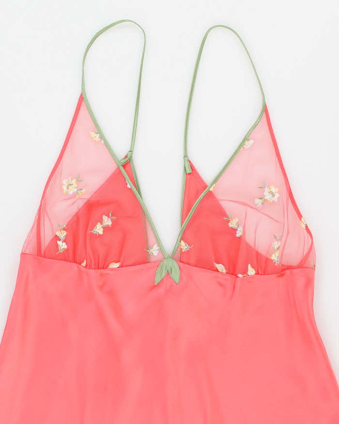 Vintage Malizia Pink Slip Maxi Dress - M