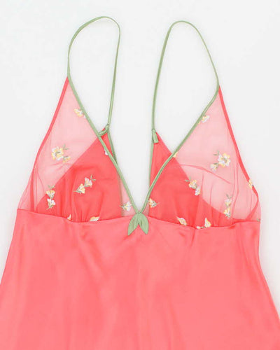 Vintage Malizia Pink Slip Maxi Dress - M