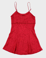 Vintage 90s La Senza Red Slip Dress - M