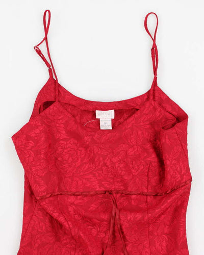 Vintage 90s La Senza Red Slip Dress - M