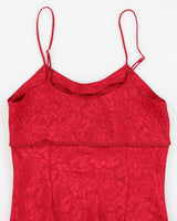 Vintage 90s La Senza Red Slip Dress - M