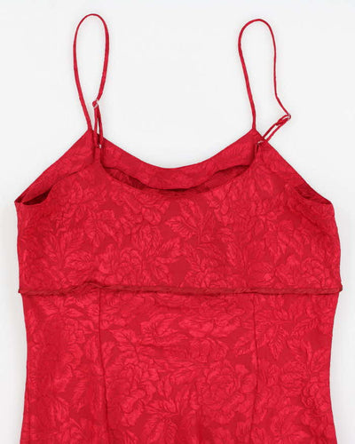 Vintage 90s La Senza Red Slip Dress - M