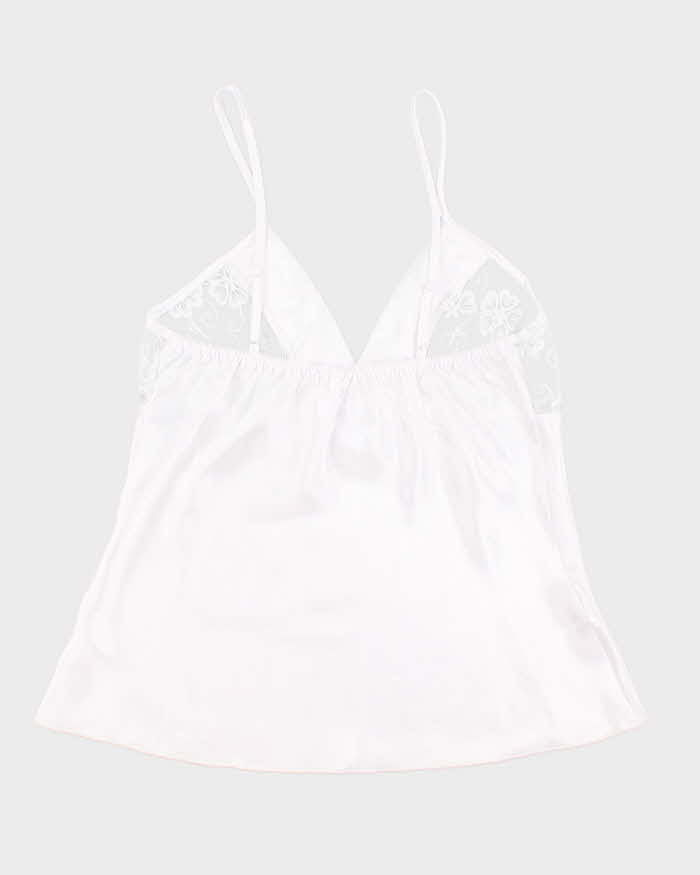 Y2k 00s White Lingerie Cami Top - M