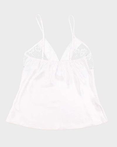 Y2k 00s White Lingerie Cami Top - M