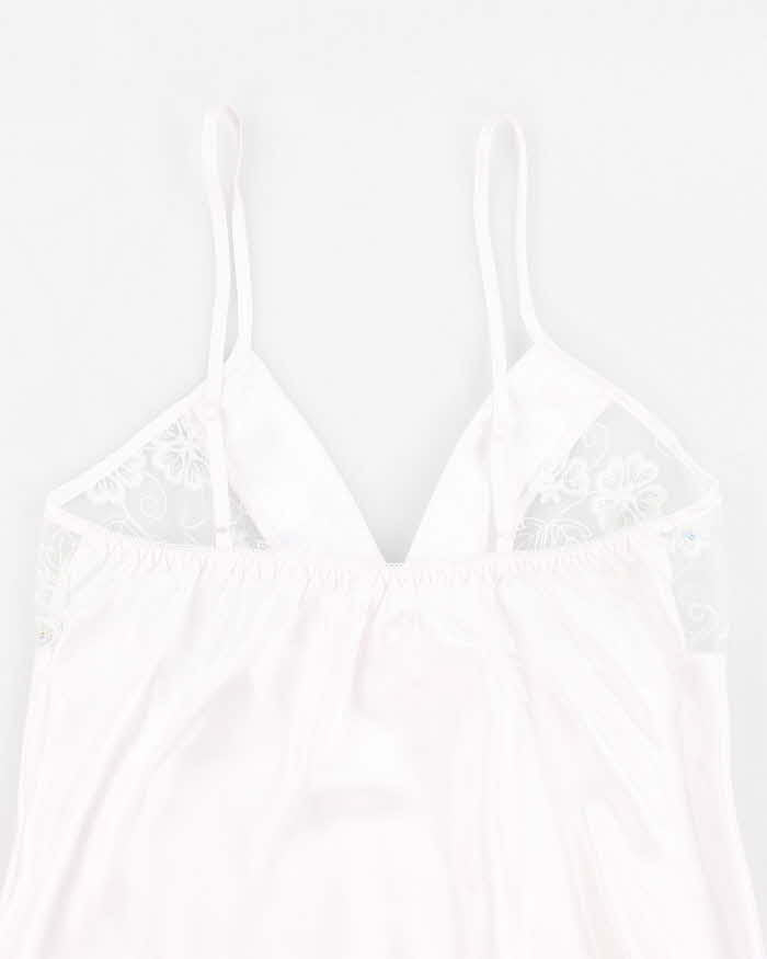 Y2k 00s White Lingerie Cami Top - M