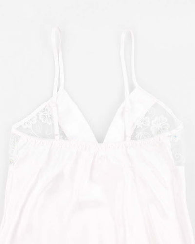 Y2k 00s White Lingerie Cami Top - M