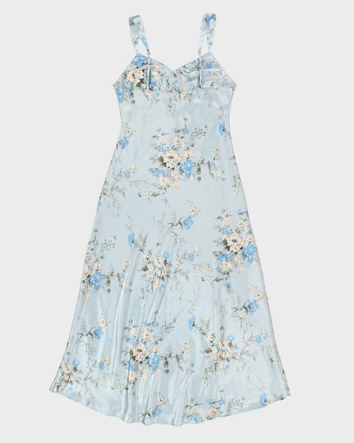 Jones New York Blue Floral Slip Dress - S