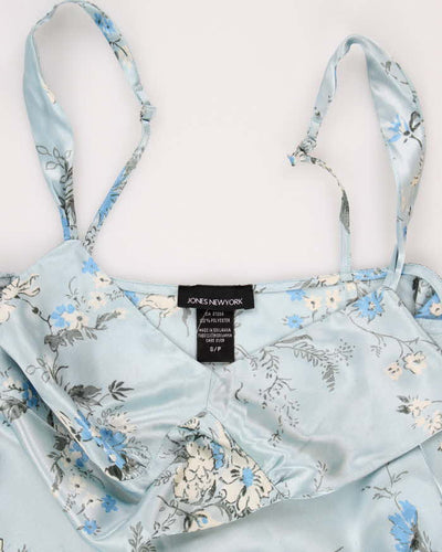 Jones New York Blue Floral Slip Dress - S