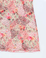 Y2k 00s Mesh Floral Lingerie Slip Dress - L