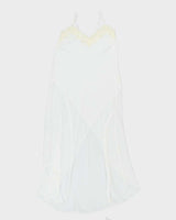 90s Rose White Sheer Slip Dress - M
