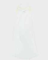 90s Rose White Sheer Slip Dress - M