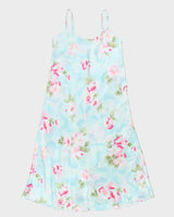 90s Oscar De La Renta Floral Slip Dress - M