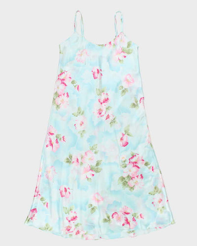 90s Oscar De La Renta Floral Slip Dress - M