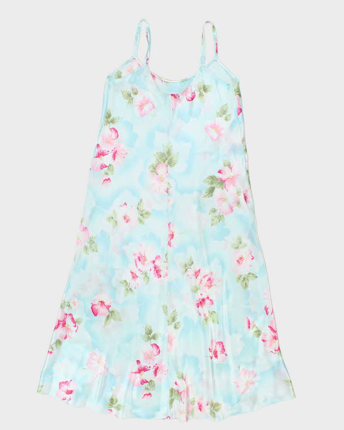 90s Oscar De La Renta Floral Slip Dress - M
