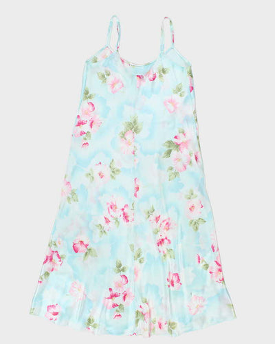 90s Oscar De La Renta Floral Slip Dress - M