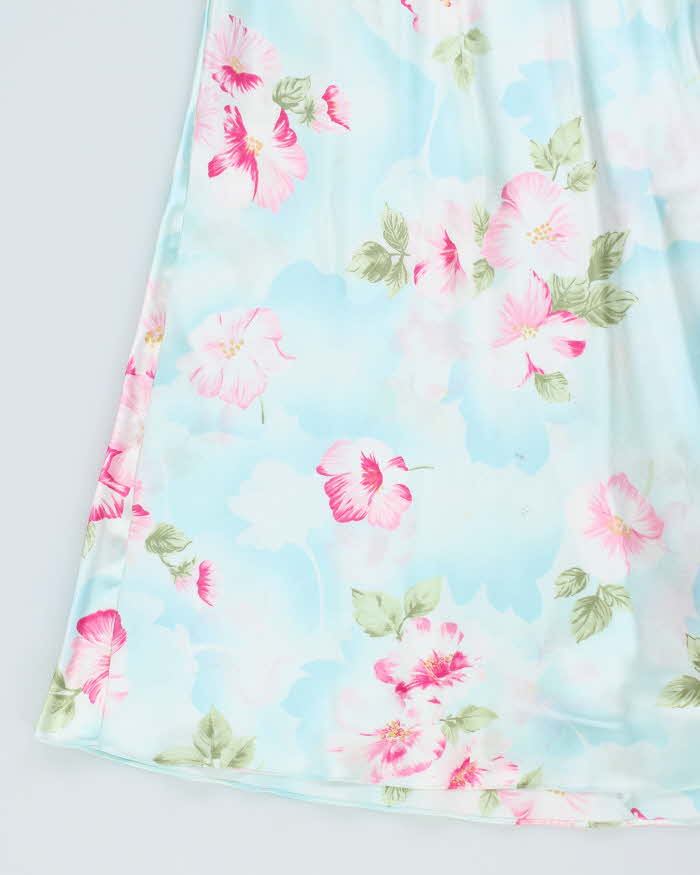 90s Oscar De La Renta Floral Slip Dress - M
