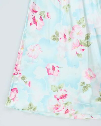 90s Oscar De La Renta Floral Slip Dress - M