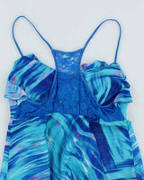Y2k 00s In Bloom Mesh Lace Slip Dress - XL