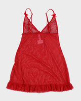 Deadstock La Vie En Rose Red Mesh Cami Top - S